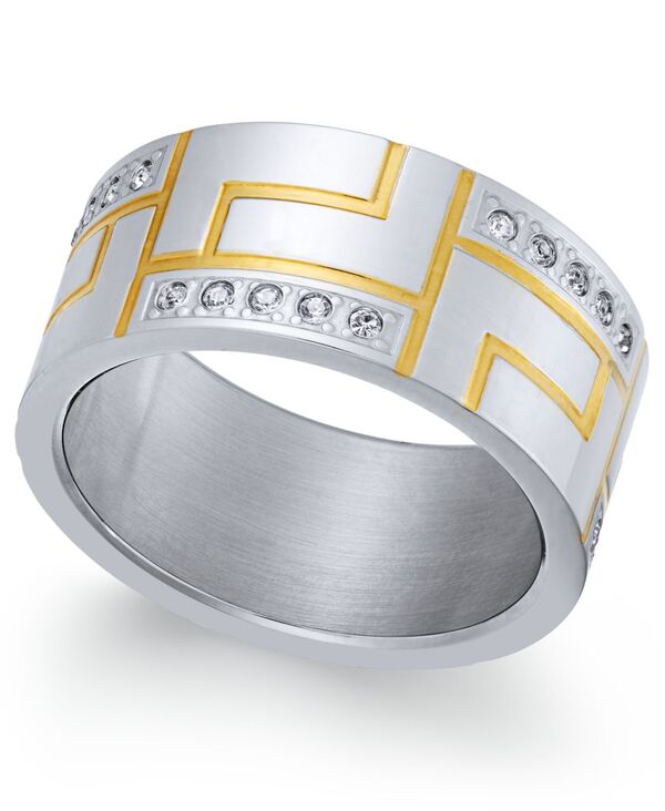 ローナ サットン メンズ アクセサリー リング Sutton by Rhona Sutton Men Two-Tone Modern Cubic Zirconia Ring Silver シルバー