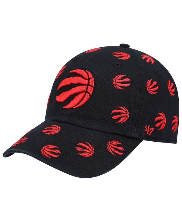 47 ブランド メンズ アクセサリー 帽子 '47 Brand Men's '47 Black Toronto Raptors Confetti Cleanup Adjustable Hat Black ブラック