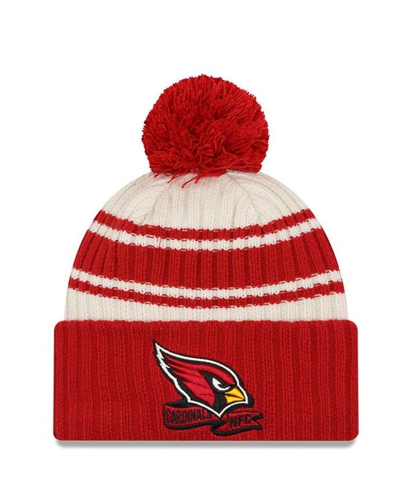 ニューエラ メンズ アクセサリー 帽子 ニット New Era Men's Cream Cardinal Arizona Cardinals 2022 Sideline Sport Cuffed Pom Knit Hat Cream Cardinal クリーム