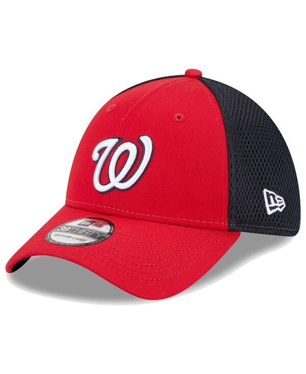 ニューエラ メンズ アクセサリー 帽子 New Era Men's Red Washington Nationals Team Neo 39THIRTY Flex Hat Red レッド