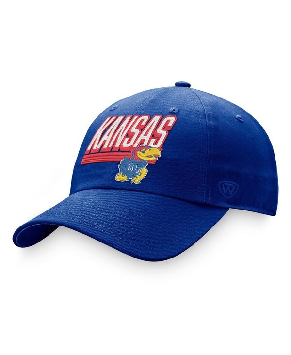 トップオブザワールド メンズ アクセサリー 帽子 Top of the World Men's Royal Kansas Jayhawks Slice Adjustable Hat Royal
