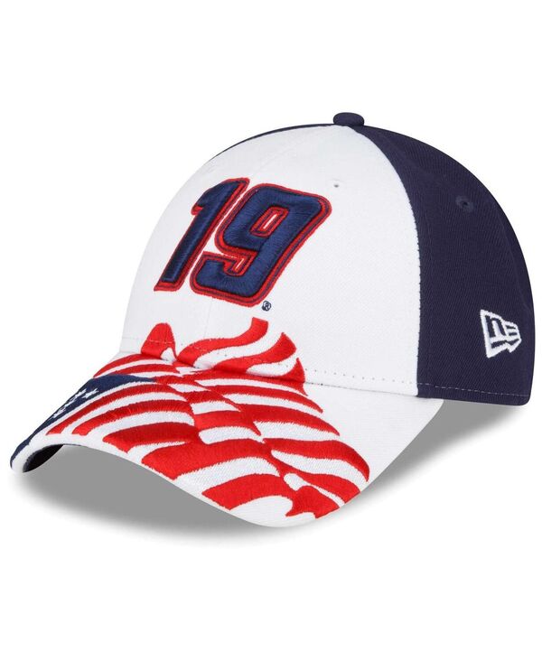 ニューエラ メンズ アクセサリー 帽子 New Era Men's White Blue Martin Truex Jr 9FORTY Americana Snapback Adjustable Hat White Blue ホワイト|ReVida 店