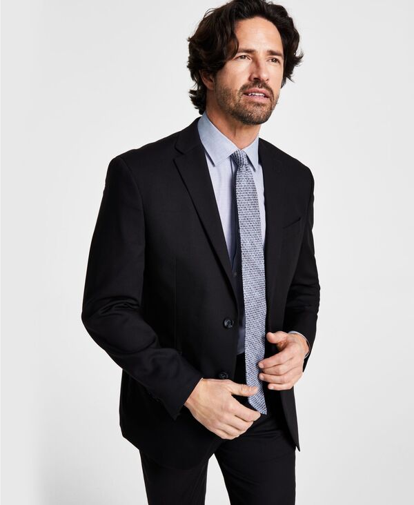 ケネスコール メンズ アウター 上衣・上衣 上衣 Kenneth Cole Reaction Men\u0027s Techni-Cole Suit Separate Slim-Fit Suit Jacket Black 黒いこと メンズファッション-コート・ジャケット
