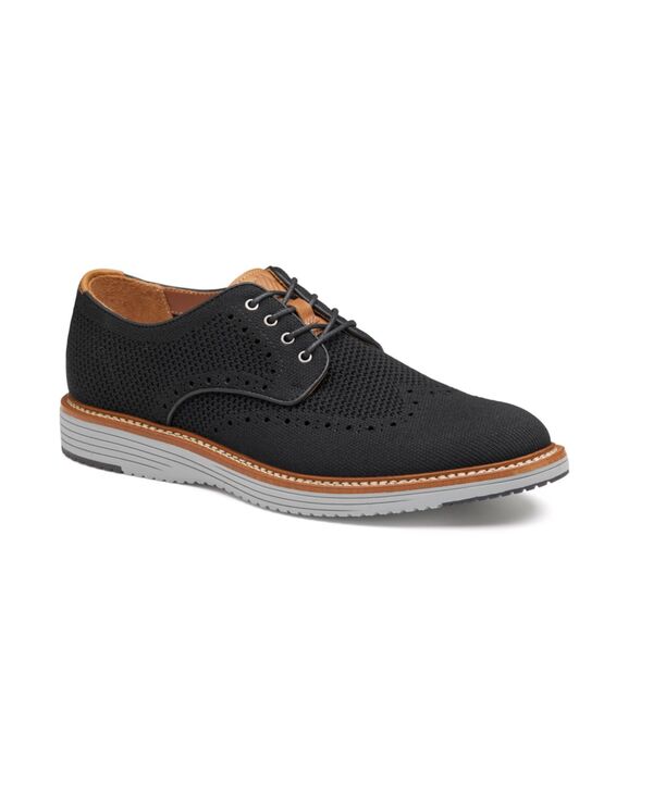 ジョンストンアンドマーフィー メンズ シューズ ドレスシューズ ウィングチップ ワンピース ニット Johnston & Murphy Men's Upton Knit Wingtip Dress Shoes Black ブラック