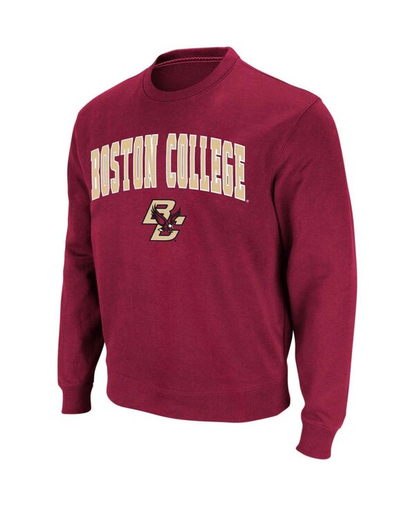コロシアム メンズ アウター パーカー・スウェット クルーネック スウェット シャツ ロゴ Colosseum Men's Boston College Eagles Arch Logo Crew Neck Sweatshirt Maroon マルーン