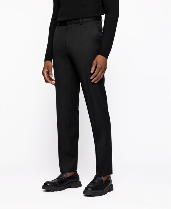 ヒューゴボス メンズ ボトムス カジュアルパンツ パンツ Hugo Boss BOSS Men's Formal Trousers Black ブラック|ReVida 店