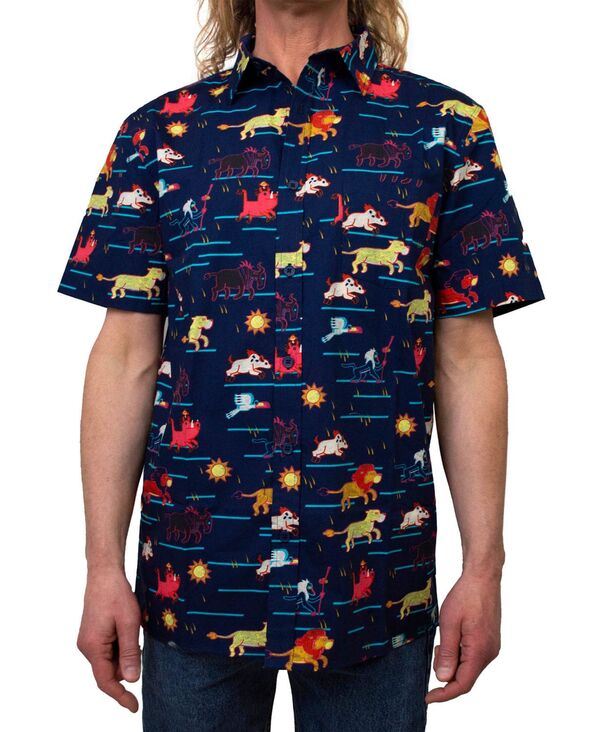 フィフスサン メンズ トップス シャツ Fifth Sun Men's Stampeded Short Sleeves Woven Shirt Multi Color マルチカラー