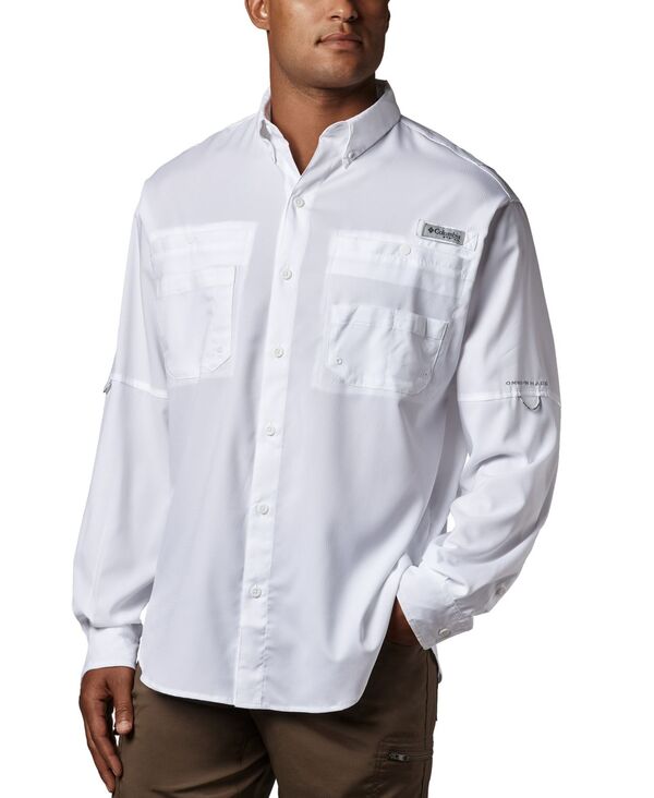 コロンビア メンズ トップス シャツ 長袖 Columbia Men's PFG Tamiami II Long-Sleeve Shirt White ホワイト