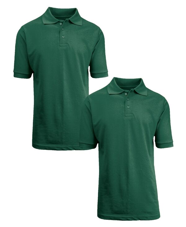 ギャラクシーバイハルビック メンズ トップス ポロシャツ Galaxy By Harvic Men's Short Sleeve Pique Polo Shirt Pack of 2 Hunter