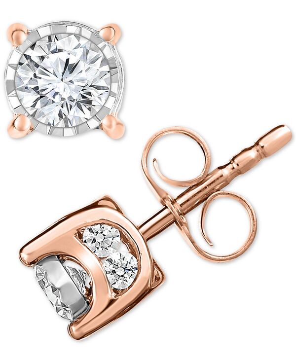 トゥルーミラクル レディース アクセサリー ピアス・イヤリング TruMiracle Diamond Stud Earrings (1/2 ct. t.w.) in 14k Rose Gold ゴールド