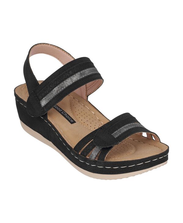 ジーシーシューズ レディース シューズ サンダル GC Shoes Women's Samar Wedge Sandals Black ブラック 13,305円