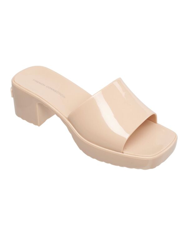 フレンチコネクション レディース シューズ サンダル ヒール French Connection Women's Almira Slip On Open Toe Heel Sandal Nude