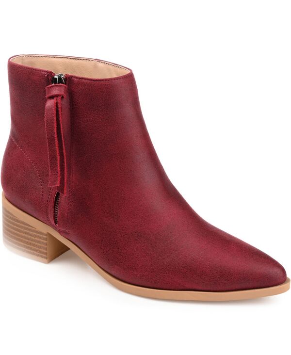 ジュルネ コレクション レディース シューズ ブーツ・レインブーツ Journee Collection Women's Sadiya Pointed Toe Booties Wine ワイン