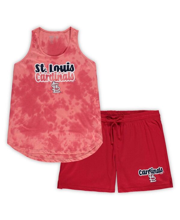 コンセプツ スポーツ レディース アンダーウェア ナイトウェア プラスサイズ ショートパンツ Concepts Sport Women's Red St. Louis Cardinals Plus Size Cloud Tank Top and Shorts Sleep Set Red レッド