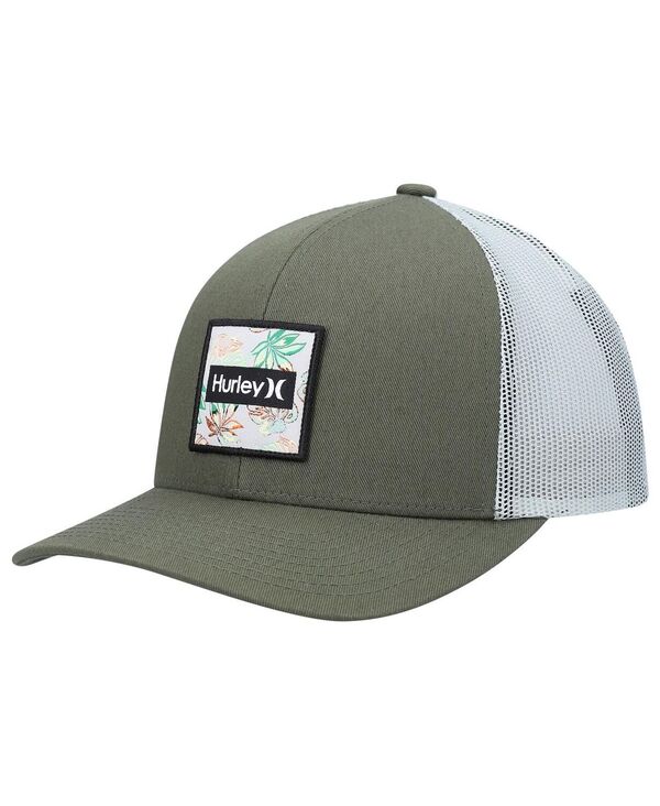 ハーレー メンズ アクセサリー 帽子 Hurley Men's Green Seacliff Trucker Snapback Hat Green グリーン｜ReVida 店