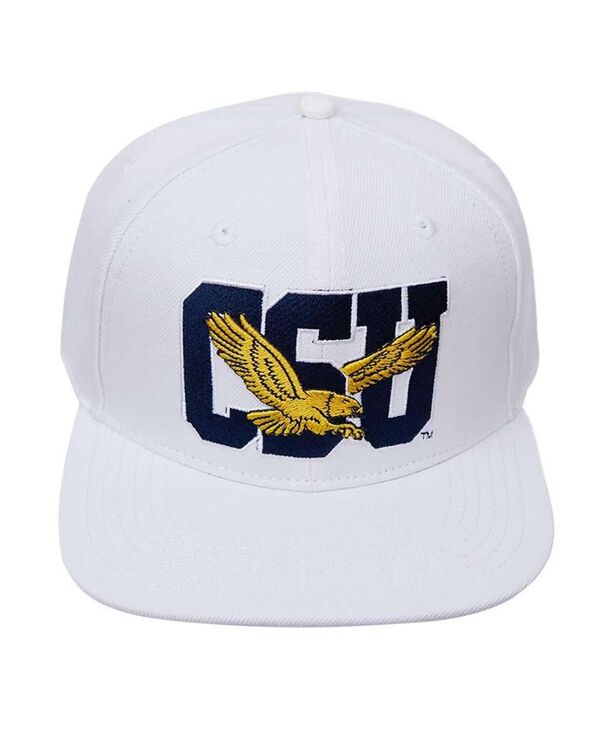 プロスタンダード メンズ アクセサリー 帽子 ウール Pro Standard Men's White Coppin State Eagles Evergreen Wool Snapback Hat White ホワイト