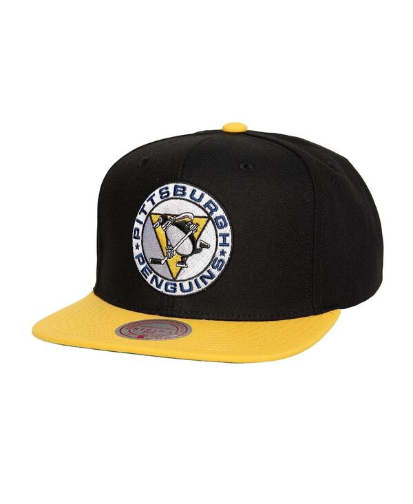 ミッチェル&ネス メンズ アクセサリー 帽子 Mitchell & Ness Men's Black Pittsburgh Penguins Core Team Ground 2.0 Snapback Hat Black ブラック