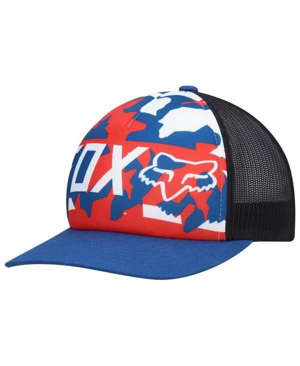 フォックス メンズ アクセサリー 帽子 Fox Men's Royal Black Red White and True Snapback Hat Royal Black Red White ホワイト