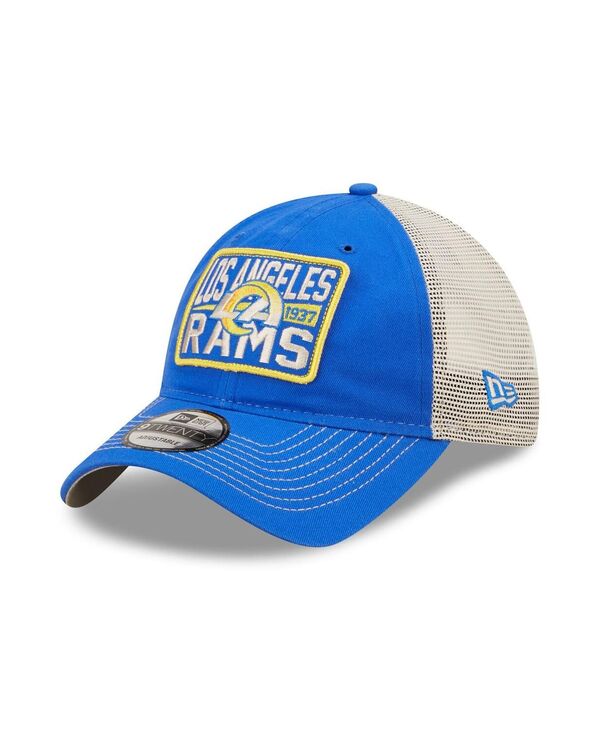 ニューエラ メンズ アクセサリー 帽子 New Era Men's Royal Natural Los Angeles Rams Devoted Trucker 9TWENTY Snapback Hat Royal Natural