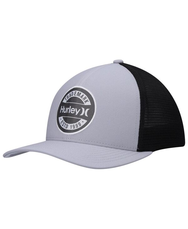 ハーレー メンズ アクセサリー 帽子 Hurley Men's Gray Charter Trucker Snapback Hat Gray グレー