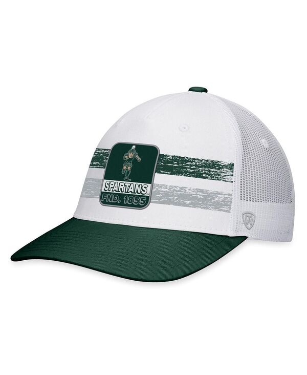 トップオブザワールド メンズ アクセサリー 帽子 Top of the World Men's White Green Michigan State Spartans Retro Fade Snapback Hat White Green ホワイト