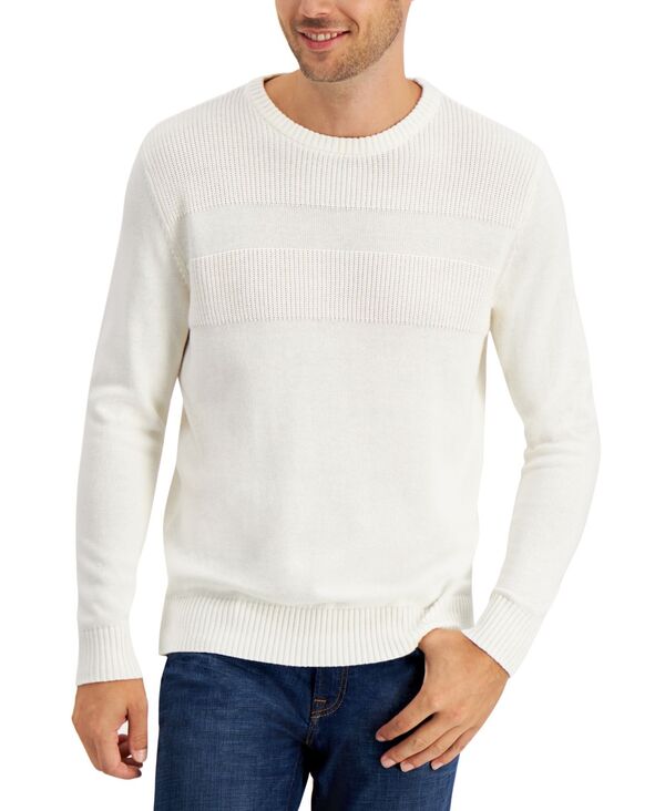 クラブルーム メンズ アウター ニット・セーター コットン Club Room Men's Textured Cotton Sweater Winter Ivory アイボリー