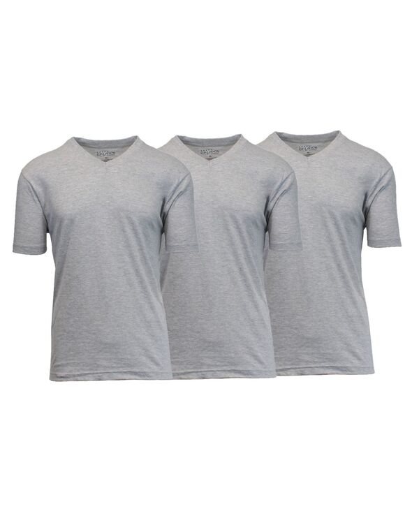 ギャラクシーバイハルビック メンズ トップス Tシャツ Vネック シャツ Galaxy By Harvic Men's Short Sleeve V-Neck T-shirt Pack of 3 Heather Gray X 3 グレー｜ReVida 店