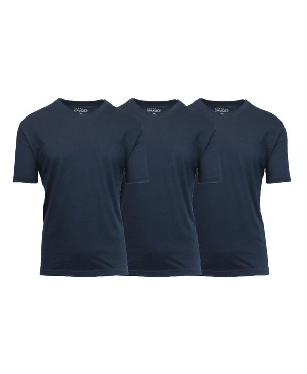 ギャラクシーバイハルビック メンズ トップス Tシャツ Vネック シャツ Galaxy By Harvic Men's Short Sleeve V-Neck T-shirt Pack of 3 Navy X 3 ネイビー|ReVida 店