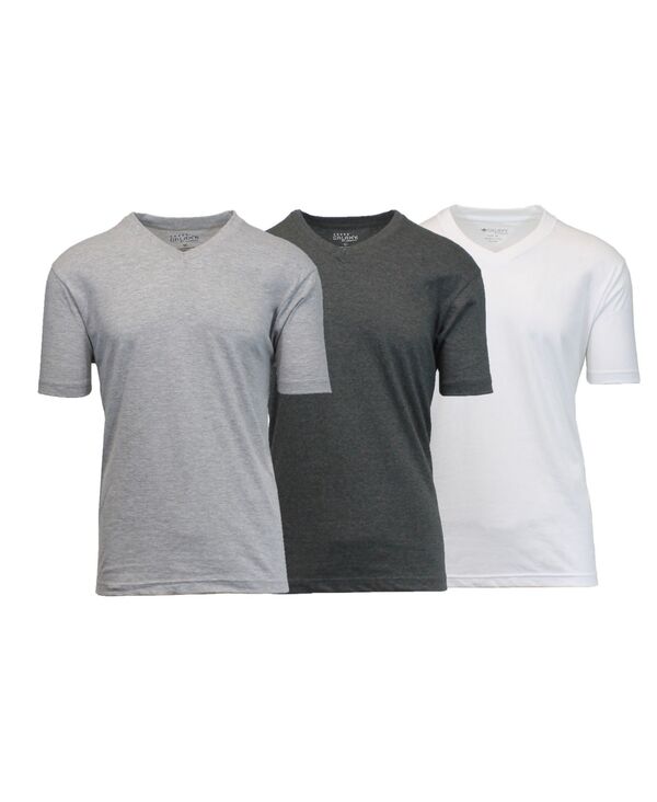 ギャラクシーバイハルビック メンズ トップス Tシャツ Vネック シャツ Galaxy By Harvic Men's Short Sleeve V-Neck T-shirt Pack of 3 White-Charcoal-Heather Gray ホワイト 8,725円