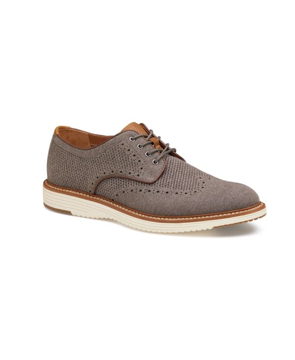 ジョンストンアンドマーフィー メンズ シューズ ドレスシューズ ウィングチップ ワンピース ニット Johnston & Murphy Men's Upton Knit Wingtip Dress Shoes Gray グレー