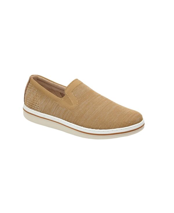 ジョンストンアンドマーフィー メンズ シューズ スリッポン・ローファー ニット Johnston & Murphy Men's Trenton Knit Slip-On Shoes Beige ベージュ｜ReVida 店