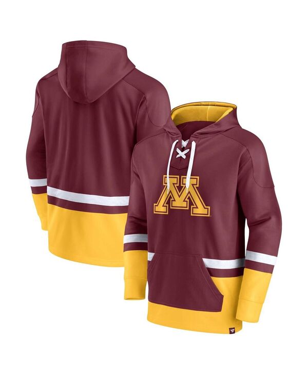 ファナティクス メンズ アウター パーカー・スウェット パーカー Fanatics Men's Maroon Minnesota Golden Gophers First Battle Pullover Hoodie Maroon マルーン