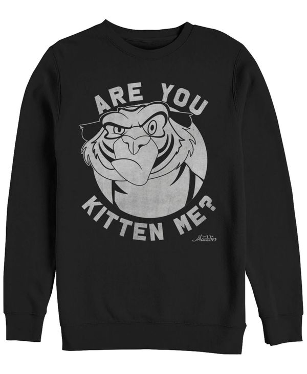 春夏新色 ディズニー メンズ パーカー スウェット アウター Men S Aladdin Rajah Are You Kitten Me Crewneck Fleece Black 代引き手数料無料 Www Mbbsdds2k23 Org