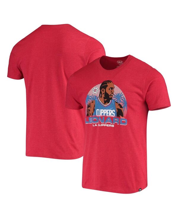 47 ブランド メンズ トップス Tシャツ グラフィック '47 Brand Men's Kawhi Leonard Red LA Clippers Player Graphic T-shirt Red レッド