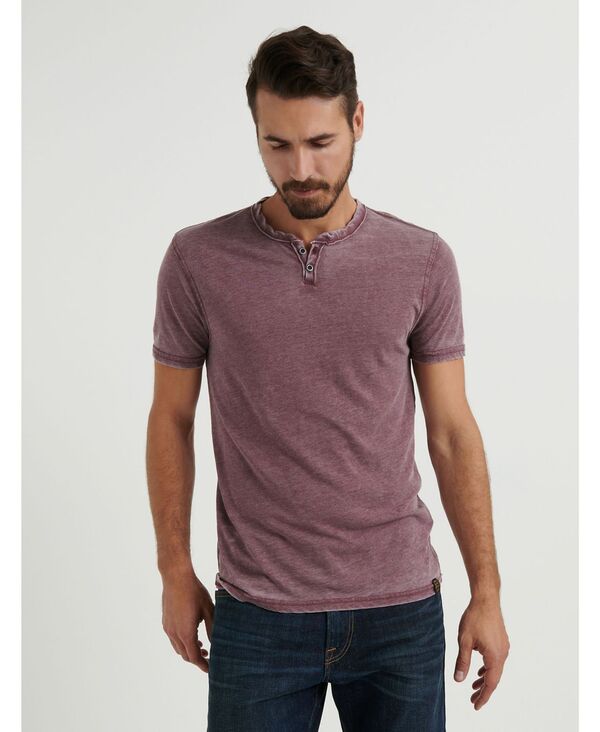 ラッキーブランド メンズ トップス Tシャツ Lucky Brand Men's Venice Burnout Notch Short Sleeves T-shirt Port Royal｜ReVida 店