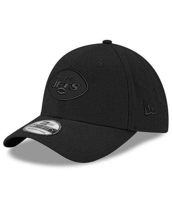 ニューエラ メンズ アクセサリー 帽子 New Era Men's New York Jets Black On Black 39THIRTY Flex Hat Black ブラック|ReVida 店