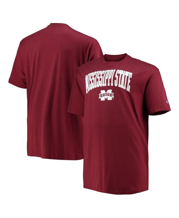 チャンピオン メンズ トップス Tシャツ トール シャツ Champion Men's Maroon Mississippi State Bulldogs Big and Tall Arch Over Wordmark T-shirt Maroon マルーン
