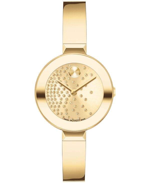 モバド レディース 付属品 ウオッチ プルオーバー Movado Women\u0027s Bold Bangles Swiss Quartz Ionic Plated Light Gold-Tone 2 Steel Watch 28粍 Gold-Tone ゴールド