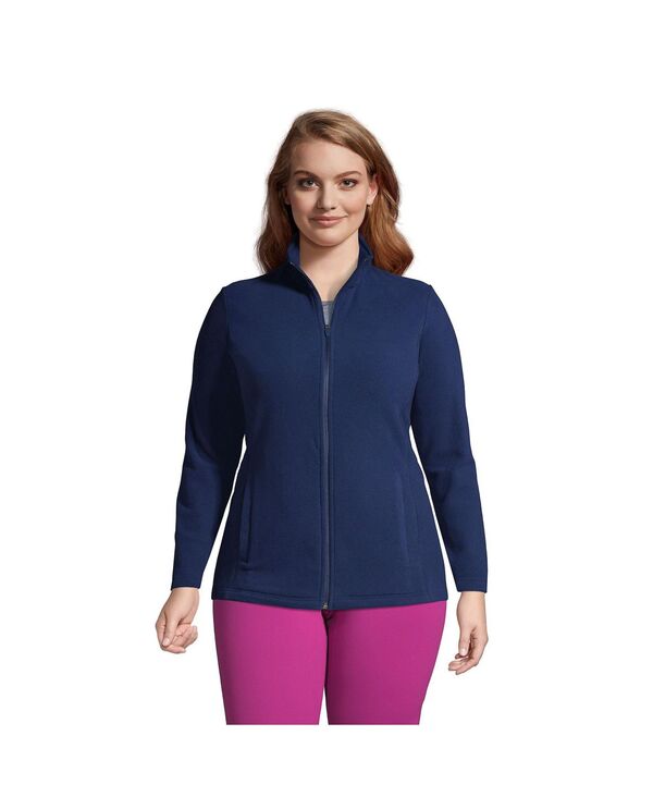 ランズエンド レディース アウター ジャケット・ブルゾン プラスサイズ フリース ジャケット Lands End Plus Size Anyweather Fleece Full Zip Jacket Deep sea navy ネイビー