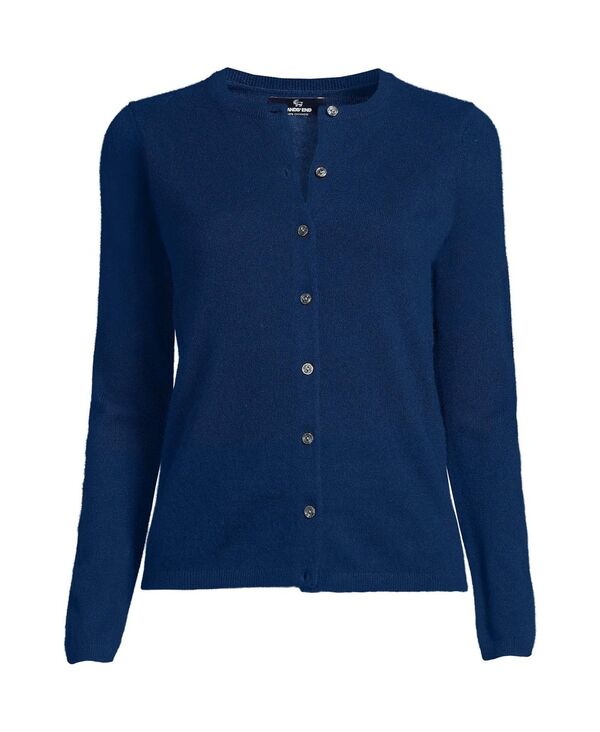 ランズエンド レディース アウター ニット・セーター カーディガン Lands' End Women's Cashmere Cardigan Sweater Deep sea navy ネイビー