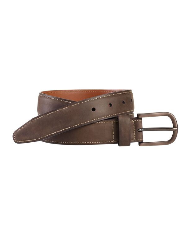 ジョンストンアンドマーフィー メンズ 付属品 胴締め 対照 Johnston \u0026 Murphy Men\u0027s Oiled Contrast Stitched Belt Brown Oiled Leather 赤銅色
