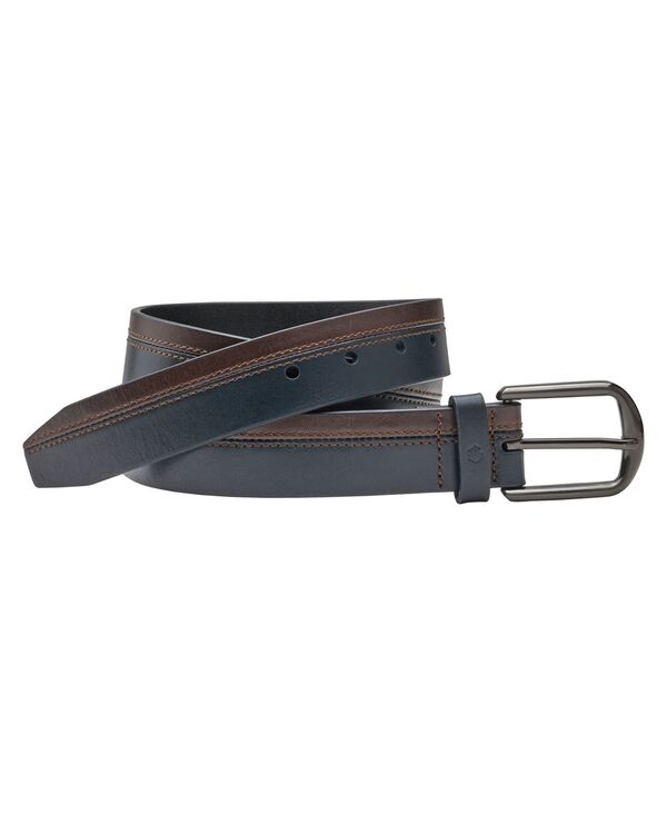 ジョンストンアンドマーフィー メンズ 付属物 胴締め Johnston \u0026 Murphy Men\u0027s Two-Tone Belt Navy Brown 米国海軍 メンズベルト-ベルト・サスペンダー-バッグ・小物・ブランド雑貨