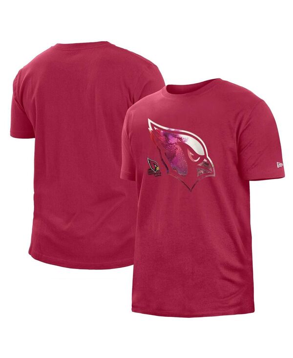 ニューエラ メンズ トップス Tシャツ New Era Men's Red Arizona Cardinals 2022 Sideline Ink Dye T-shirt Red レッド