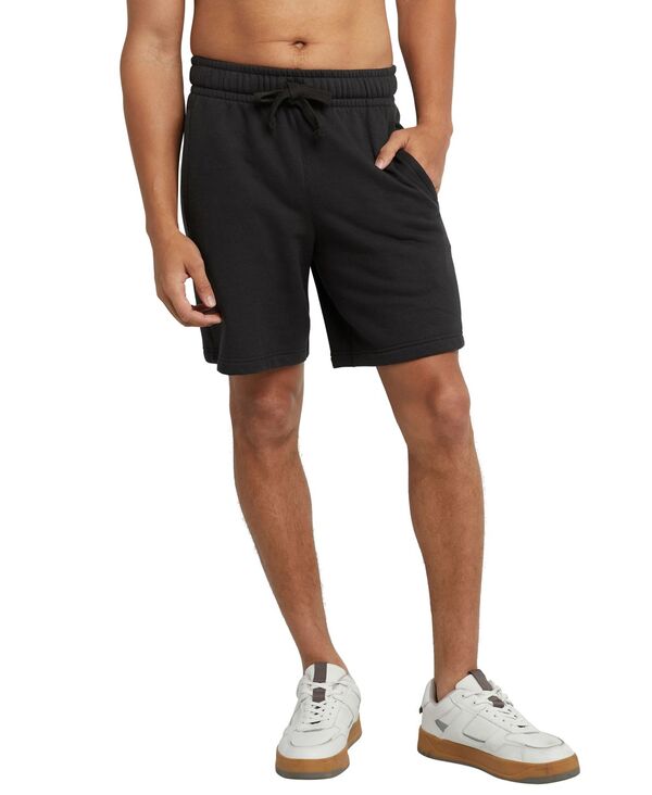 ヘインズ メンズ ボトムス ハーフパンツ・ショーツ ショートパンツ フリース Hanes Men's Originals Fleece Pockets Sweat Shorts Black ブラック