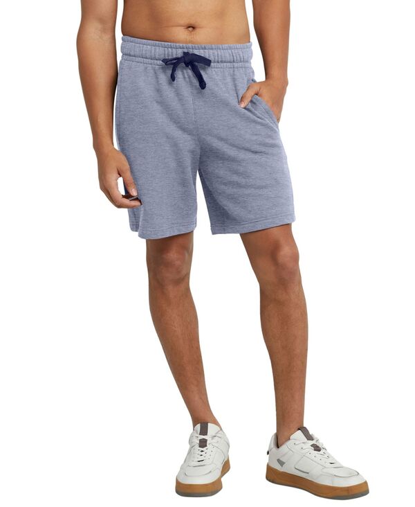 ヘインズ メンズ ボトムス ハーフパンツ・ショーツ ショートパンツ フリース Hanes Men's Originals Fleece Pockets Sweat Shorts Blue Pe Heather ヘザー