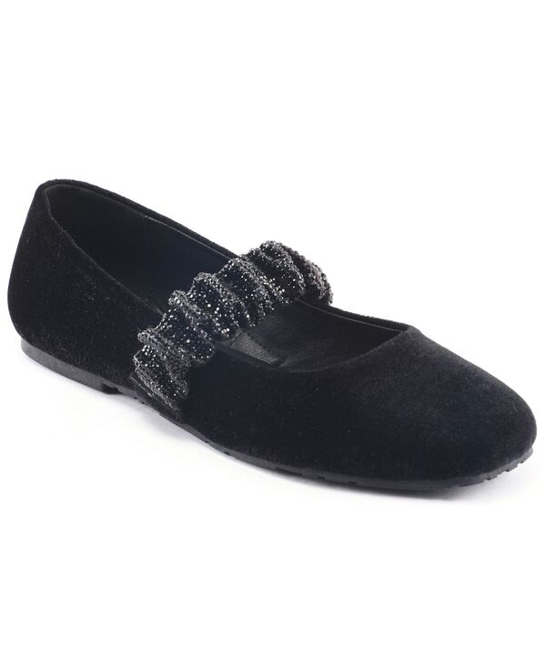 ケネスコール レディース シューズ パンプス Kenneth Cole Reaction Women Elema Jewel Ballet Flats Black Velvet ブラック