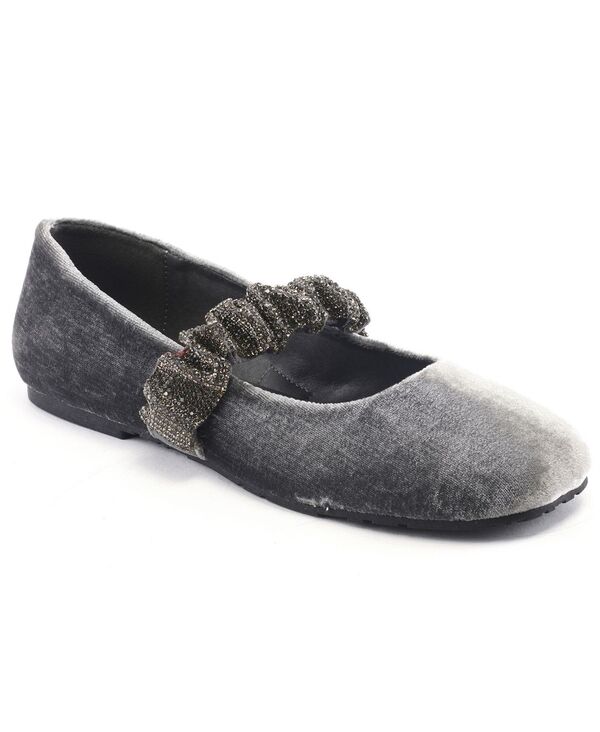 ケネスコール レディース シューズ パンプス Kenneth Cole Reaction Women Elema Jewel Ballet Flats Dark Gray Velvet グレー