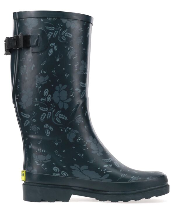 ウエスタンチーフ レディース シューズ ブーツ・レインブーツ フラワー柄 ブーツ フラワー Western Chief Women's Floral Adjustable Calf Rain Boot Slate スレート