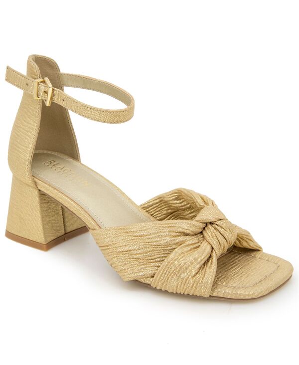 ケネスコール レディース シューズ サンダル ヒール Kenneth Cole Reaction Women's Nessa Block Heel Dress Sandals Soft Gold ゴールド
