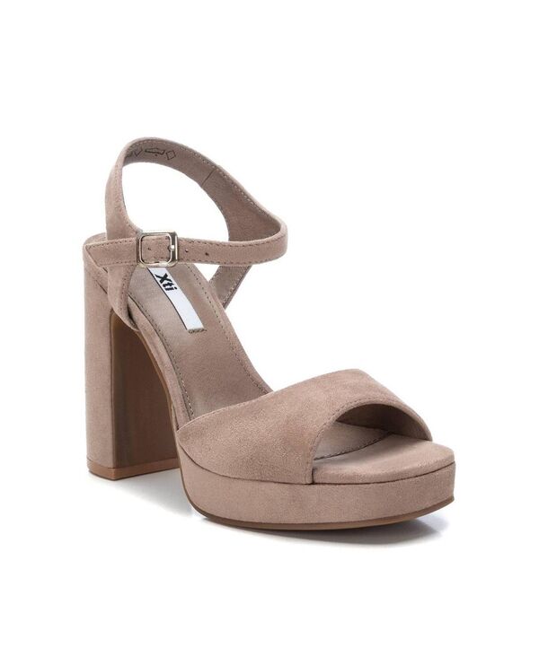 キシタイ レディース シューズ サンダル スエード ヒール XTI Women's Heel Suede Sandals By Beige ベージュ